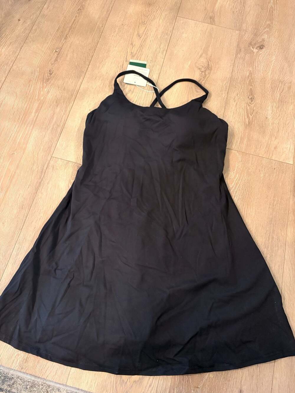Halara SoftlyZero Plush Black Backless Cut Out MiniDress with Built-in Shorts